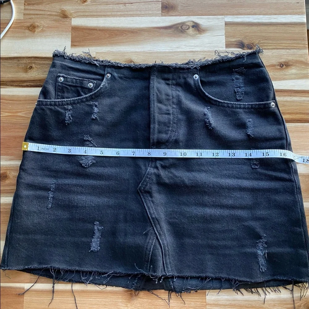 UO BDG Black Denim Mini Skirt Size XS